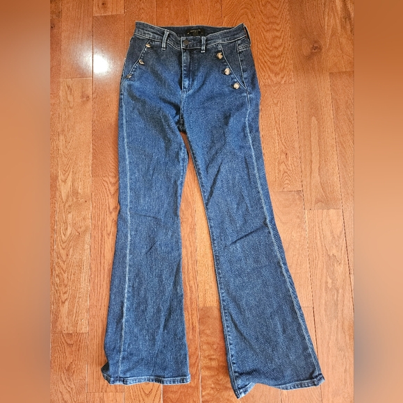 Ann Taylor button front boot cut jeans - Picture 1 of 3